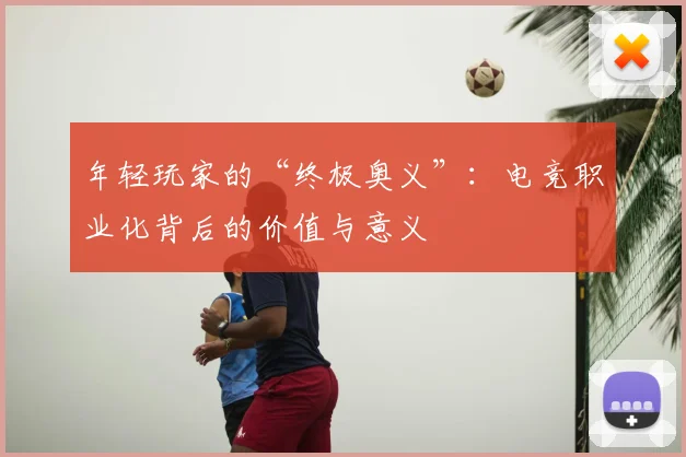 年轻玩家的“终极奥义”:电竞职业化背后的价值与意义